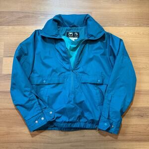 Women's Vintage 80's Obermeyer Gore-Tex Teal Pullover Anorak Windbreaker Sz M